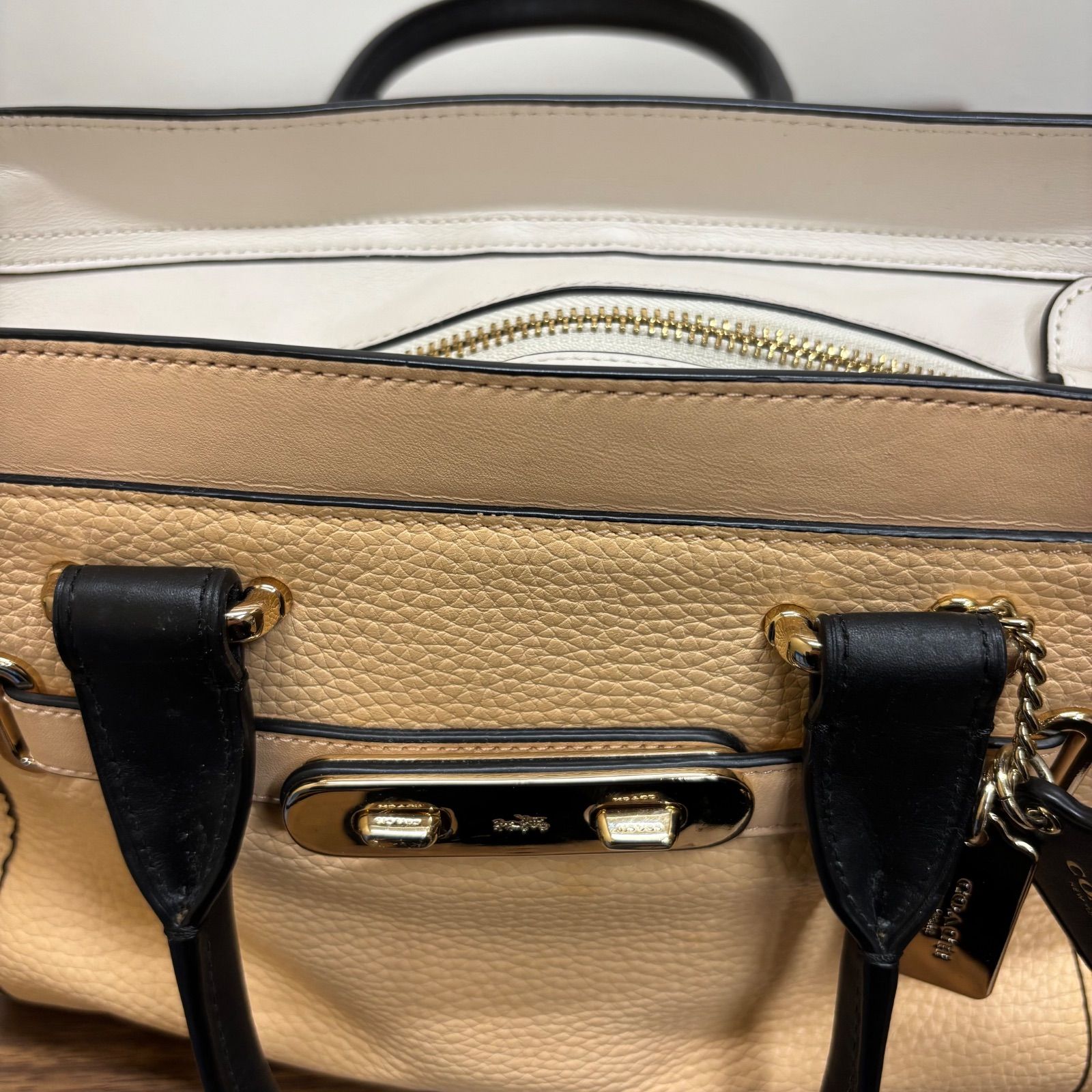 ◎ COACH コーチ ローグ 2way ハンドバッグ ショルダーバッグ レザー 