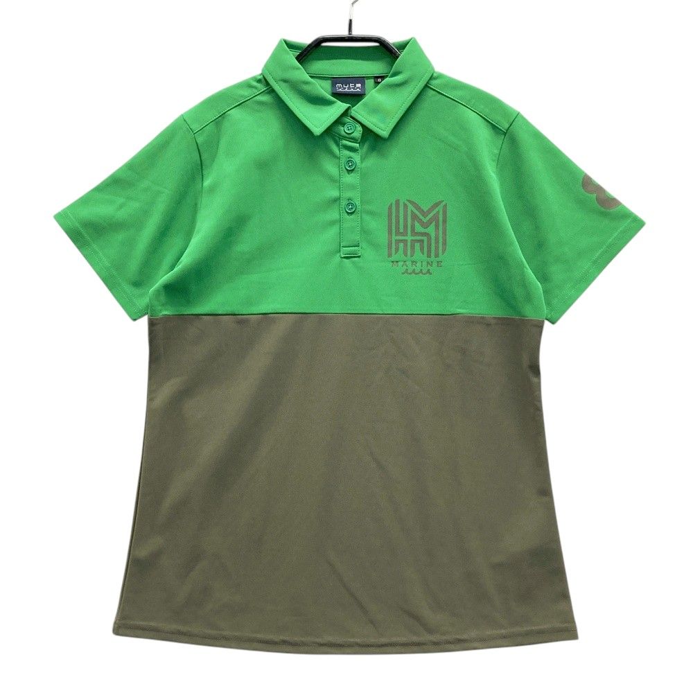 サイズ 0 MUTA MARINE ムータマリン 半袖ポロシャツ プリント グリーン系 ゴルフウェア レディース ストスト