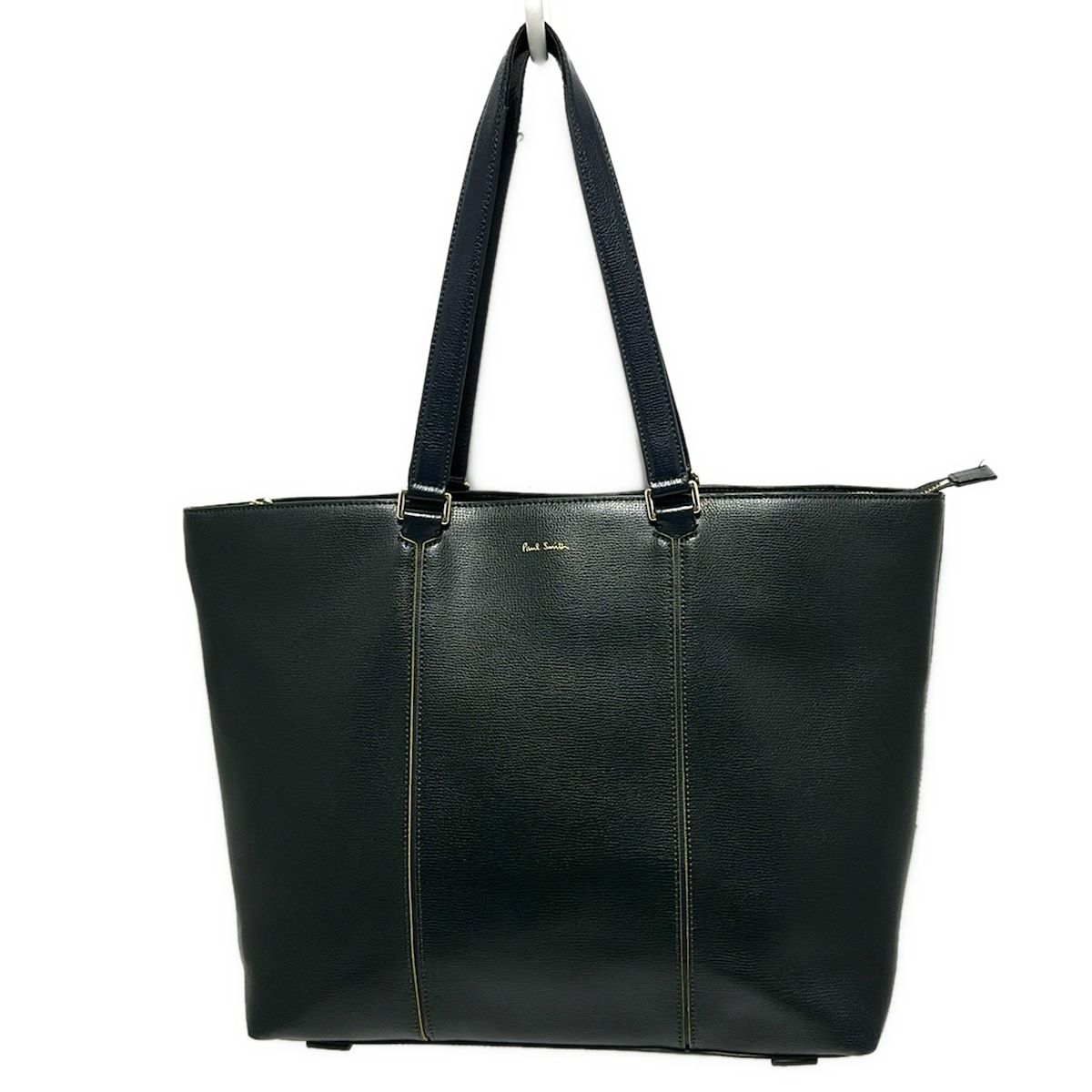 PaulSmith ポールスミス ビジネスバッグ - ダークグレー×ダークネイビー 本体ロックなし レザー