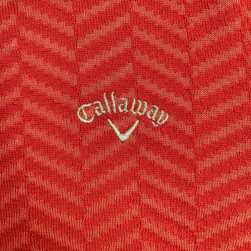 キャロウェイゴルフ　ニット　Lサイズ　レッド Callaway キャロウェイ ゴルフウェア 長袖セーター 秋 冬 クルーネック