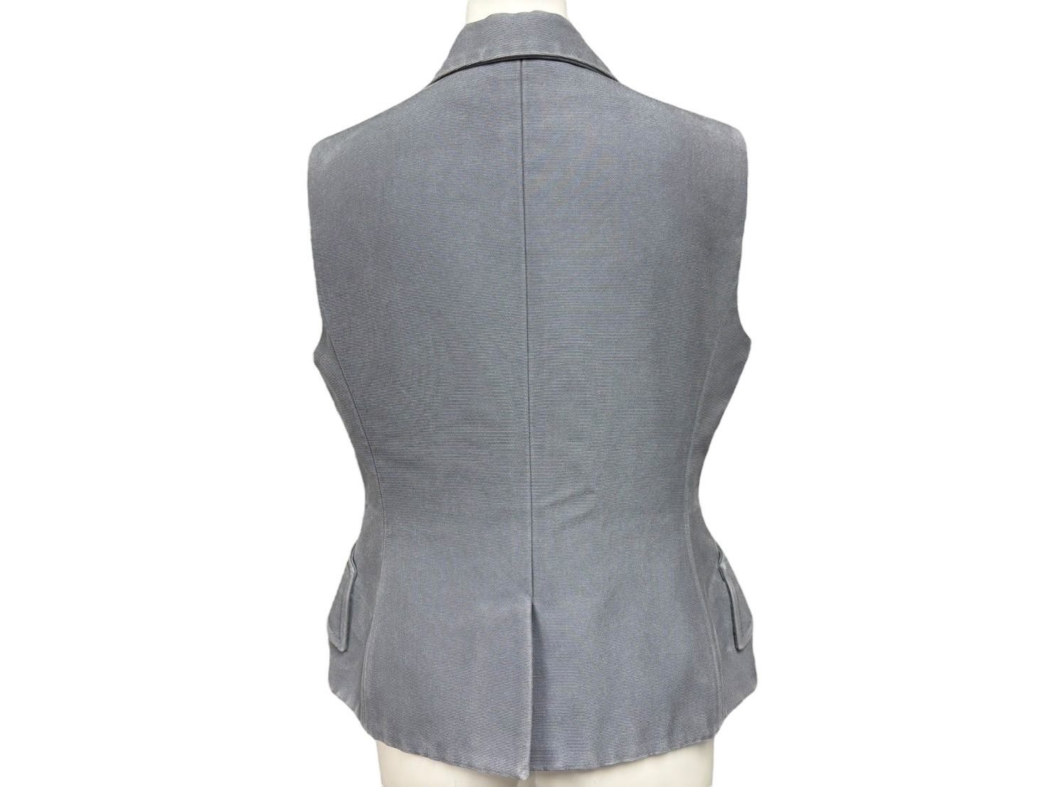 Christian Dior クリスチャンディオール ダブルブレスト ベスト ブルータザール 021G05A6005 グレー シルク サイズ 38 4b008196
