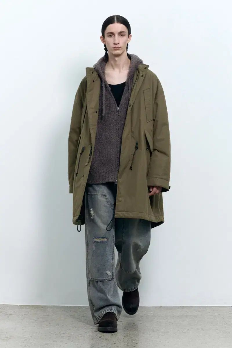 INSILENCE M51 フィッシュテール パーカ OLIVE S サイズ