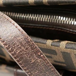 フェンディ ズッカ ワンショルダーバッグ 26566 ブラウン ブラック キャンバス レザー レディース FENDI ABランク 名谷店 DECORATOM_COM_BR