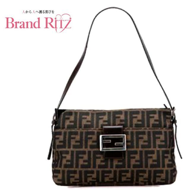 フェンディ ズッカ ワンショルダーバッグ 26566 ブラウン ブラック キャンバス レザー レディース FENDI ABランク 名谷店