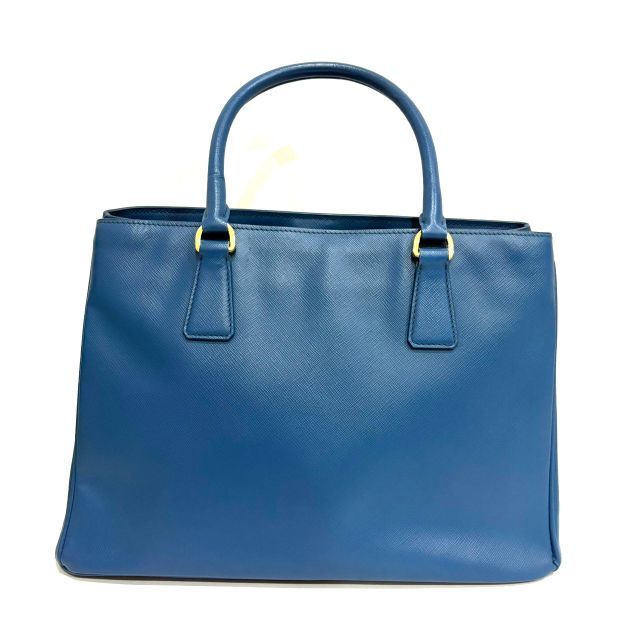 プラダ ガレリア 三角ロゴプレート ハンドバッグ ショルダーバッグ 2WAY ABランク 斜めがけ ブルー サフィアーノ レザー レディース PRADA 西神店