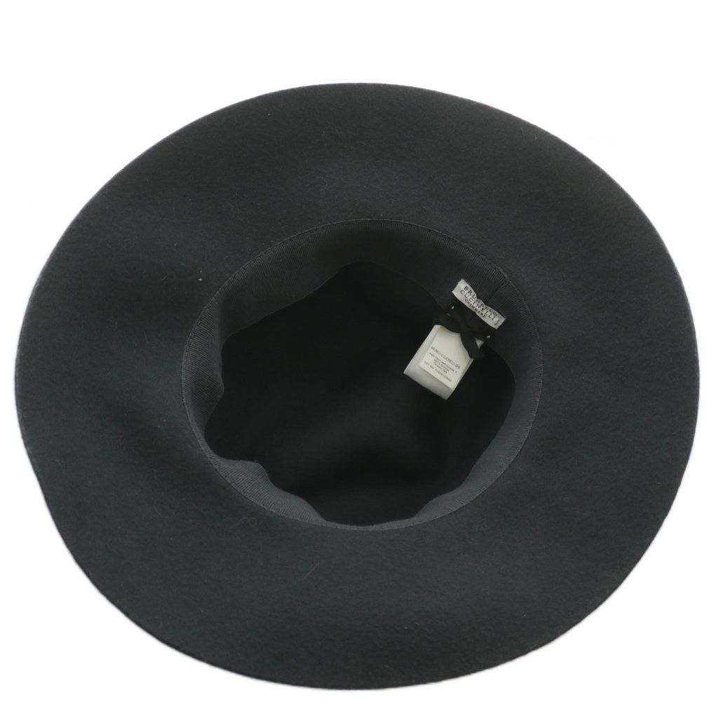 ブルネロクチネリ モニーレ装飾 中折れ ハット 帽子 カシミヤ M 紺 ネイビー イタリア製 XZ GY 19