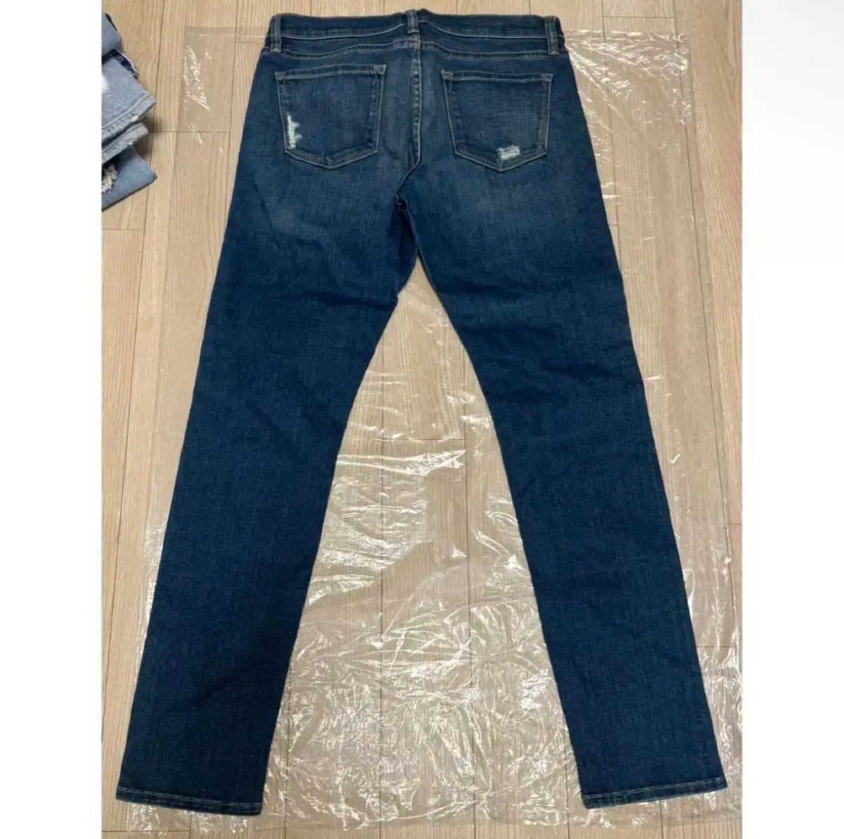 フレームデニム ダメージ ストレート ジーン