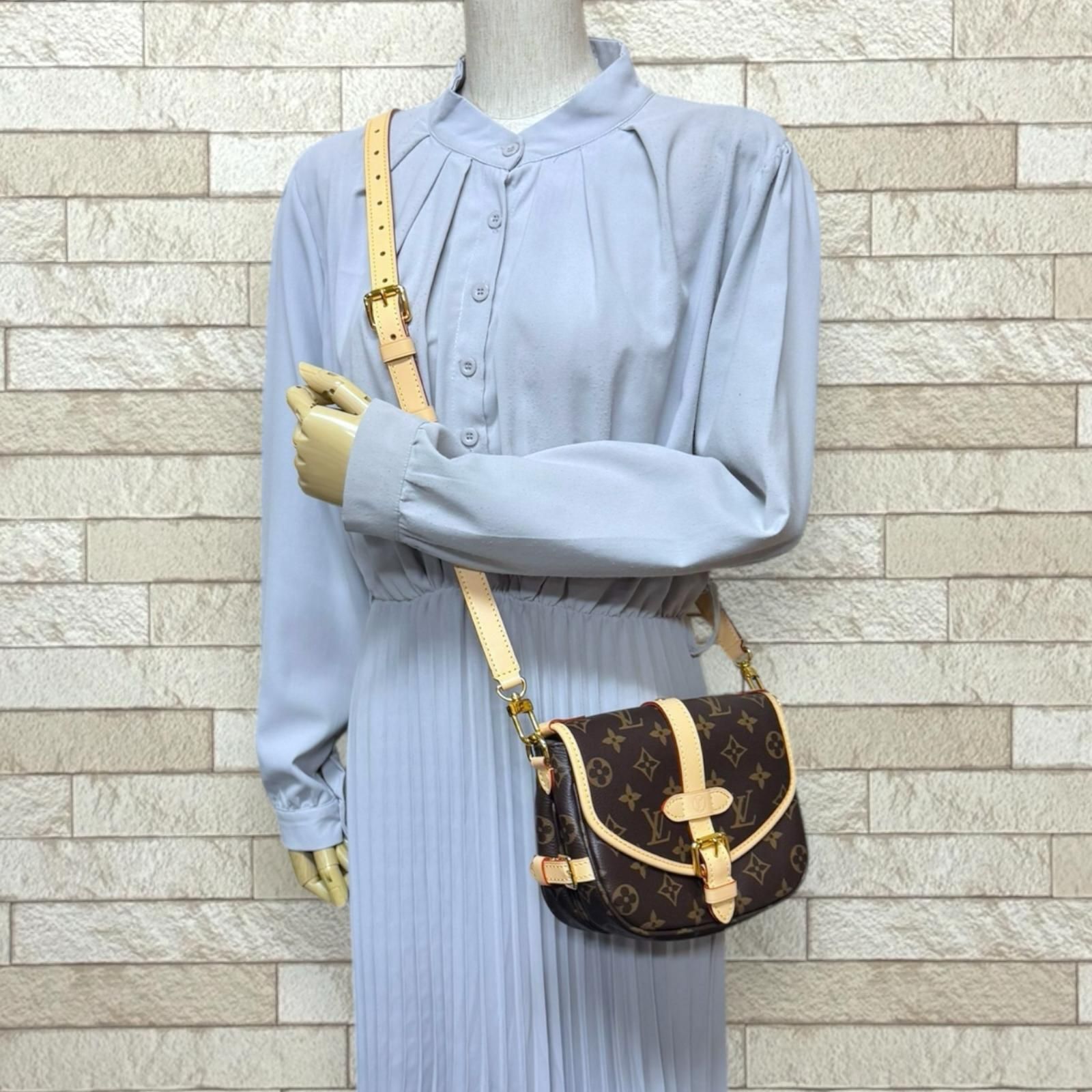 ルイヴィトン ソミュールBB モノグラム ショルダーバッグ モノグラムキャンバス M46740 ブラウン レディース LOUIS VUITTON ルイヴィトン ルイ ヴィトン