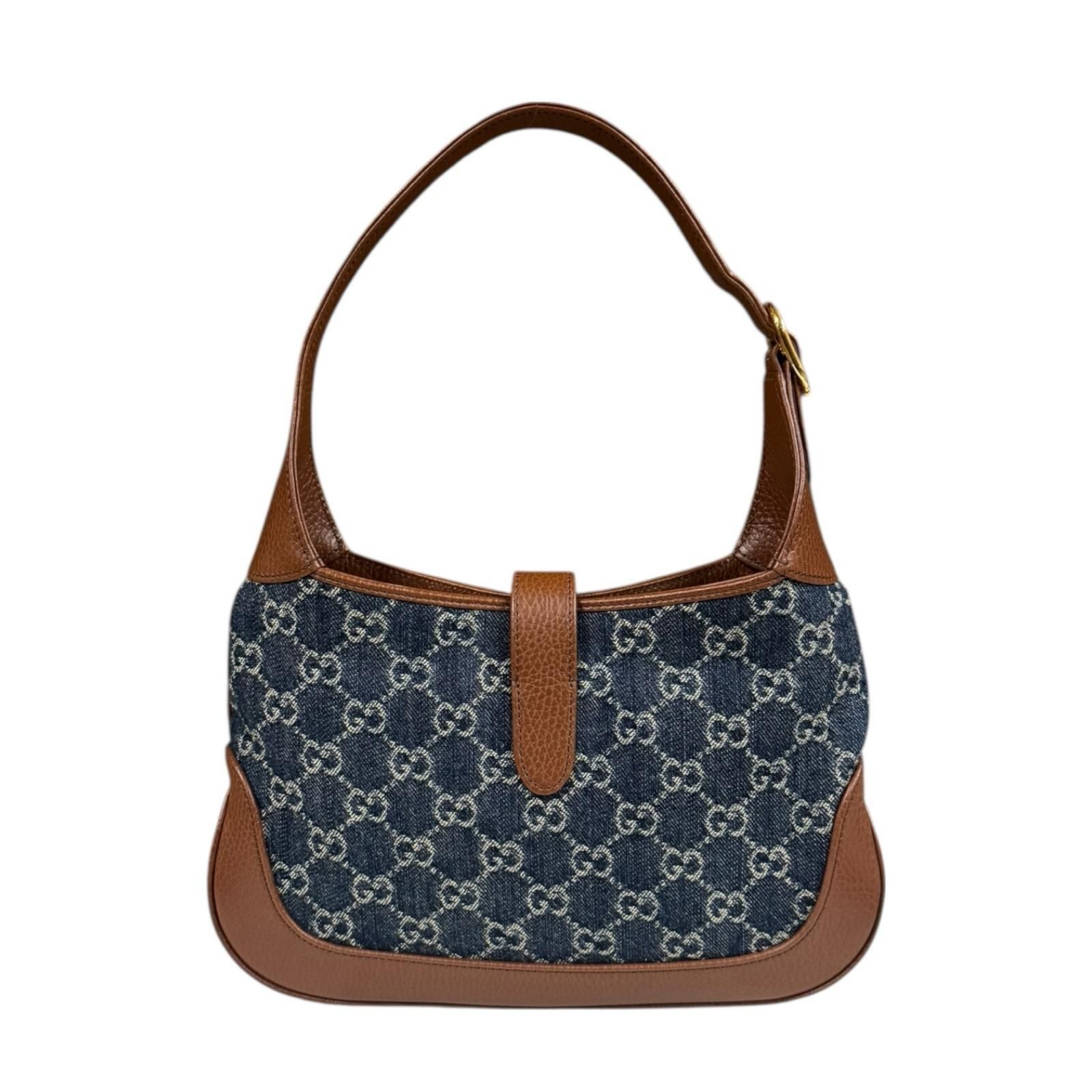 グッチ ミディアム ジャッキー 1961 ショルダーバッグ レザー 636706 ブルー レディース GUCCI グッチ DECORATOM_COM_BR