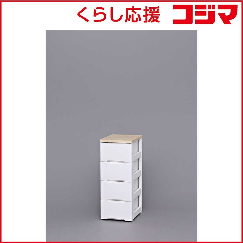 新品 未開封 】 アイリスオーヤマ ウッドトップチェスト 4段 