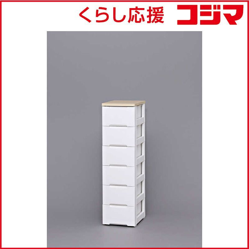 新品 未開封 】 アイリスオーヤマ ウッドトップチェスト 6段 