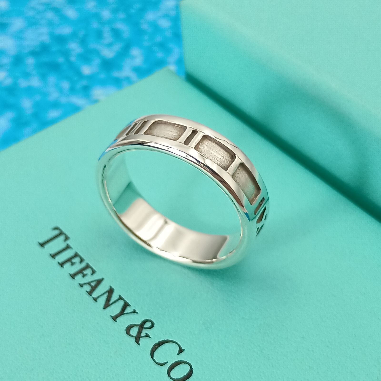 廃盤品　Tiffany & Co.　アトラスワイドリング　 925　19号 TIFFANY&Co. ティファニー 19号 アトラスリング 指輪 シルバー925