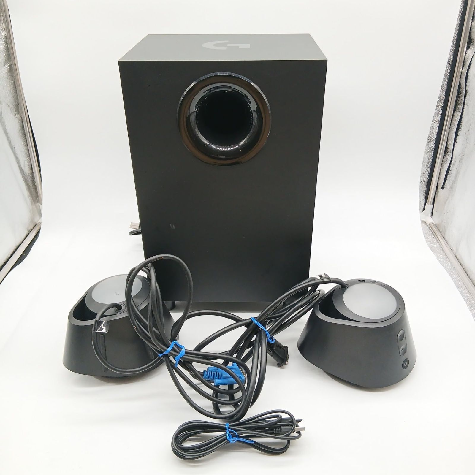 No.4077 Logicool G ゲーミング スピーカー G560 PS5 PS4 PC 有線 Bluetooth 2.1ch 3.5mm usb 最大4台接続 LIGHTSYNC RGB