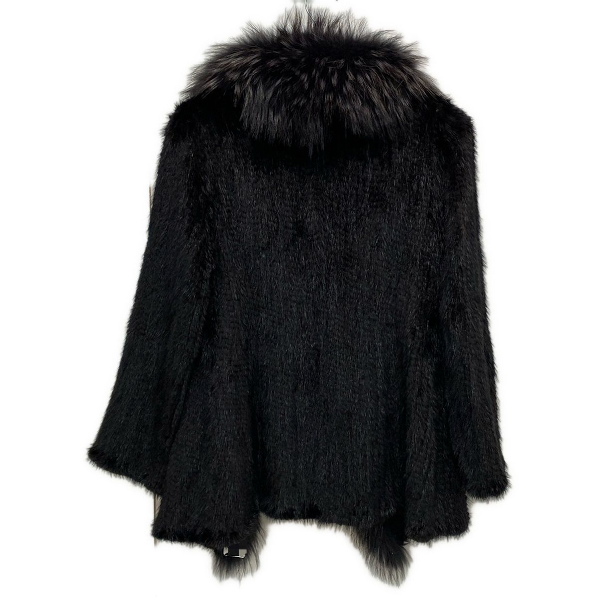 cocon japan ココンジャパン コート サイズM レディース - 黒×ライトグレー 毛皮 長袖 秋 冬