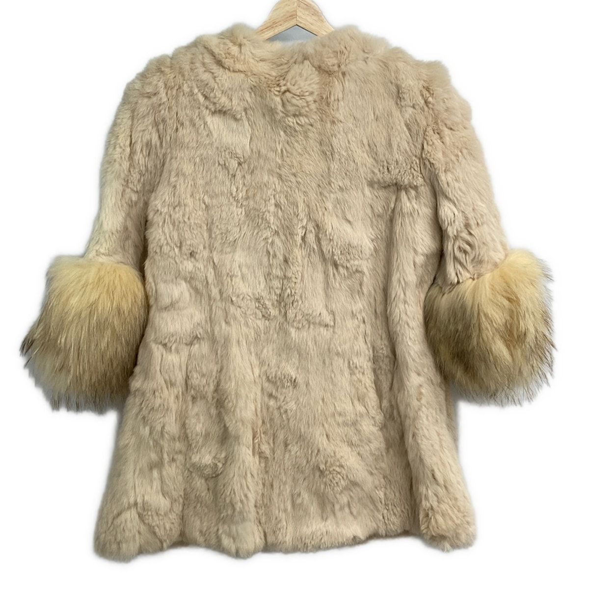 cocon japan ココンジャパン コート サイズL レディース - ベージュ 毛皮 長袖 秋 冬