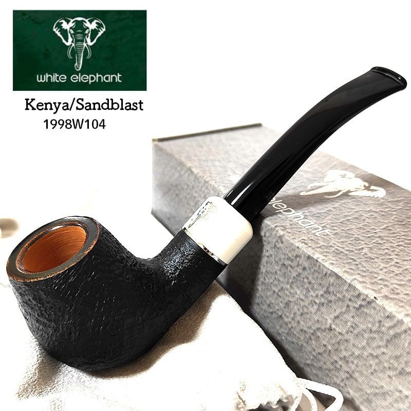 パイプ 本体 ホワイトエレファント WE ケニア SB 16 サンドブラスト おしゃれ タバコ 9mm 喫煙具 ブラック プレゼント 天然木 アルミニウム かっこいい メンズ ギフト