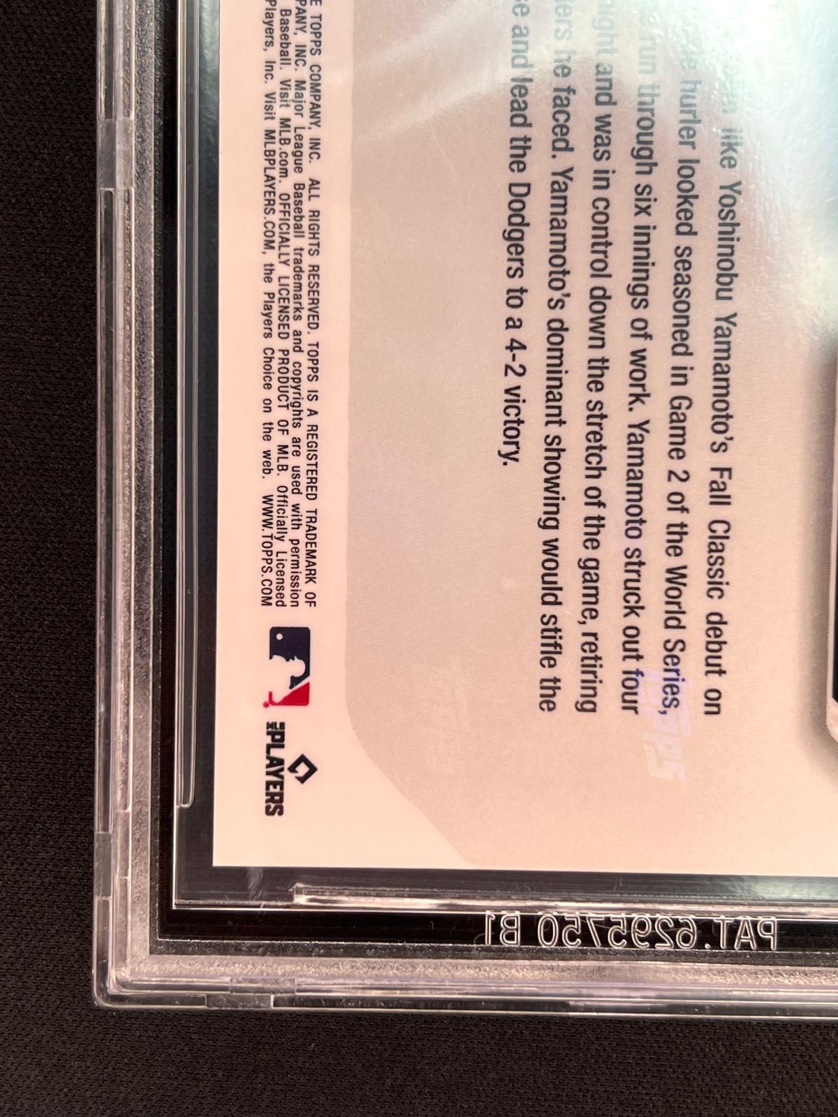 RC BGS 10 ワールドシリーズ勝利投手 山本由伸 期間 カード Topps Now World Series RCルーキーカード BGS鑑定ケース入 UP786_INFO