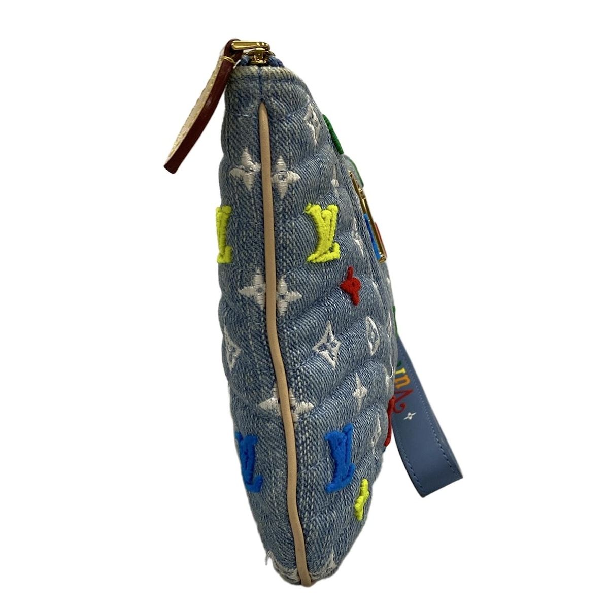 LOUIS VUITTON ルイヴィトン クラッチバッグ ニューウェーブ ポシェット ジップ M67538 ライトブルー