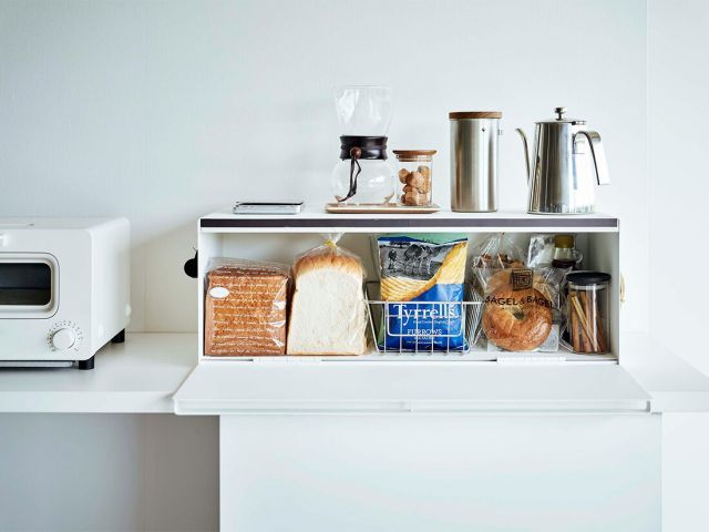 Tower ブレッドケース ワイド 良い ホワイト 山崎実業 tower ブレッド