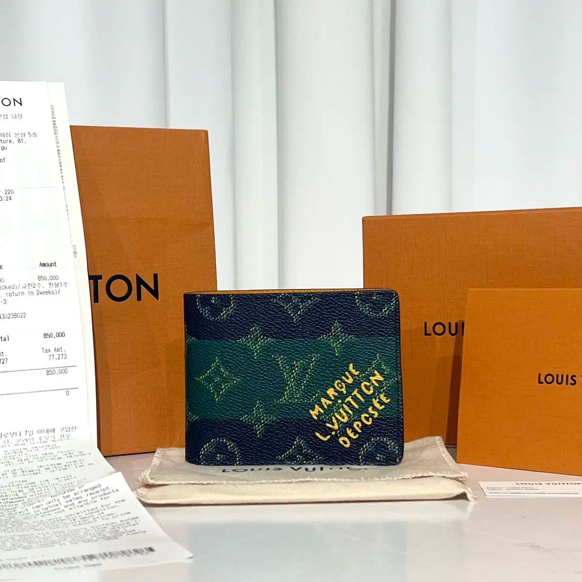 未使用/新品 9/19購入 Louis Vuitton ブルー トゥライト スレンダー