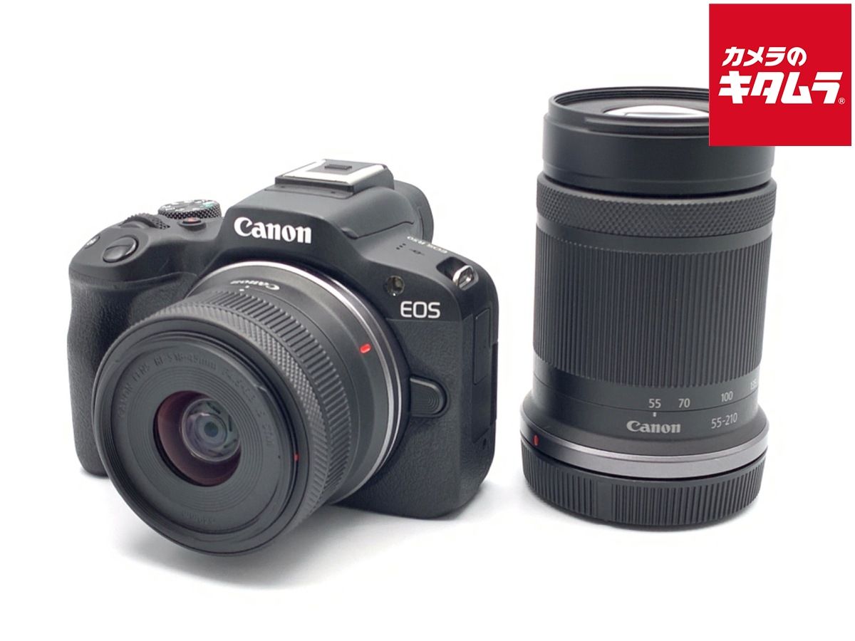 並品 キヤノン EOS R50 ダブルズームキット ブラック