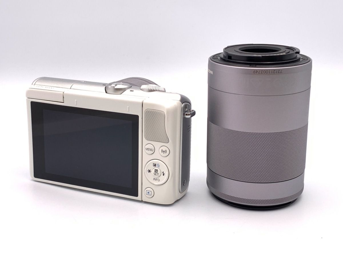 並品 キヤノン EOS M 100 ダブルズームキット ホワイト