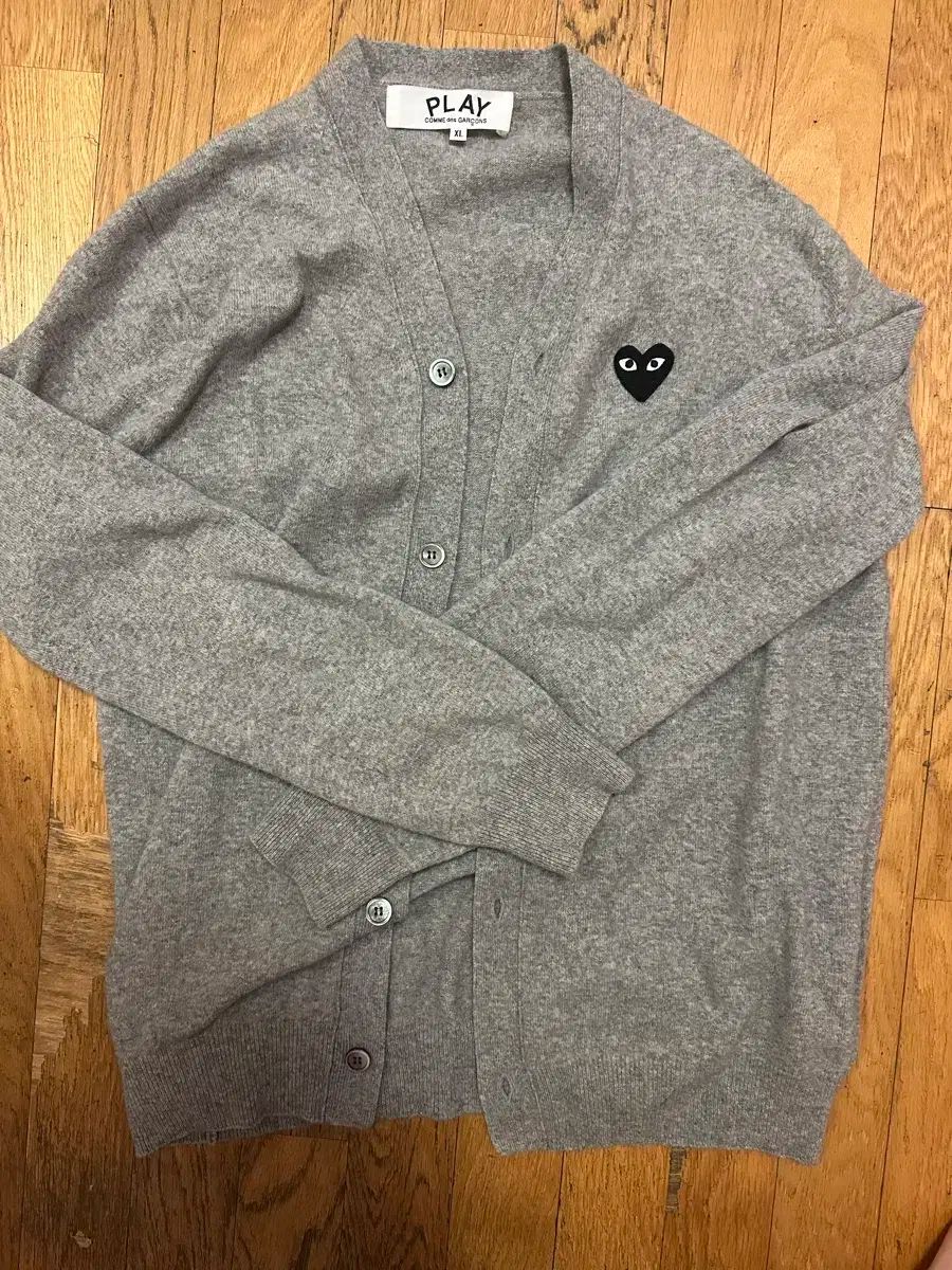 コム デ ギャルソン ブラックワッペン カーディガン xl