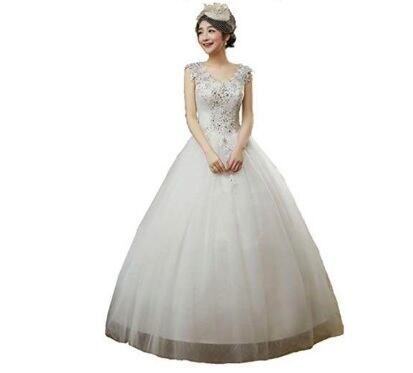 発表会 パーティ スパンコ ル ビジュ 飾り ウエディング ドレス 9号 M OPN3928