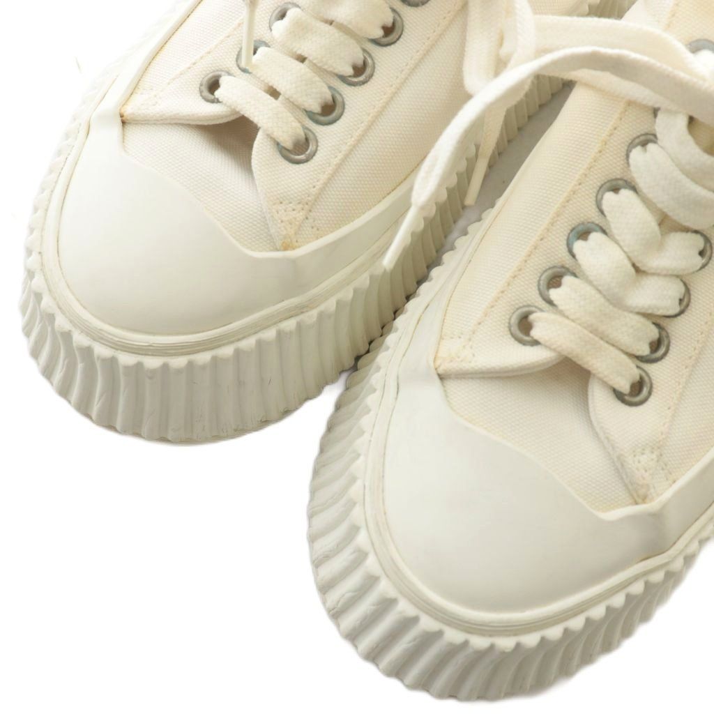  ジルサンダー JIL SANDER スニーカー キャンバス 厚底 プラットフォーム ローカット 35 22 cm 白 ホワイト P 4868 XZ GY 19 その他 トップス