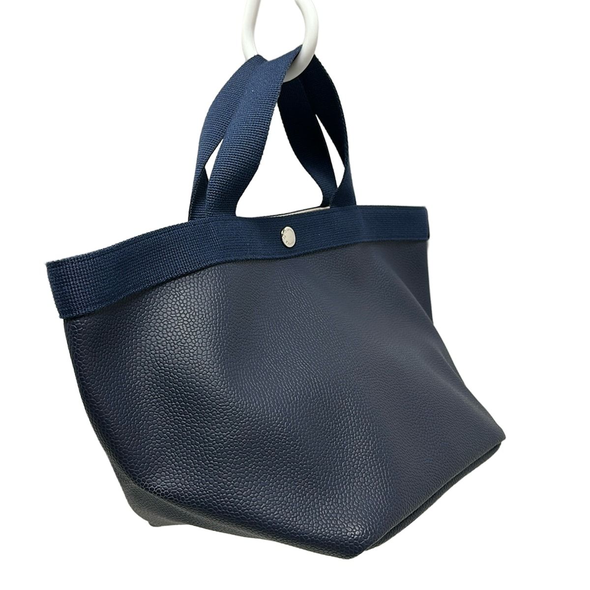 Herve Chapelier エルベシャプリエ トートバッグ リュクス舟型トートM ダークネイビー GPライン