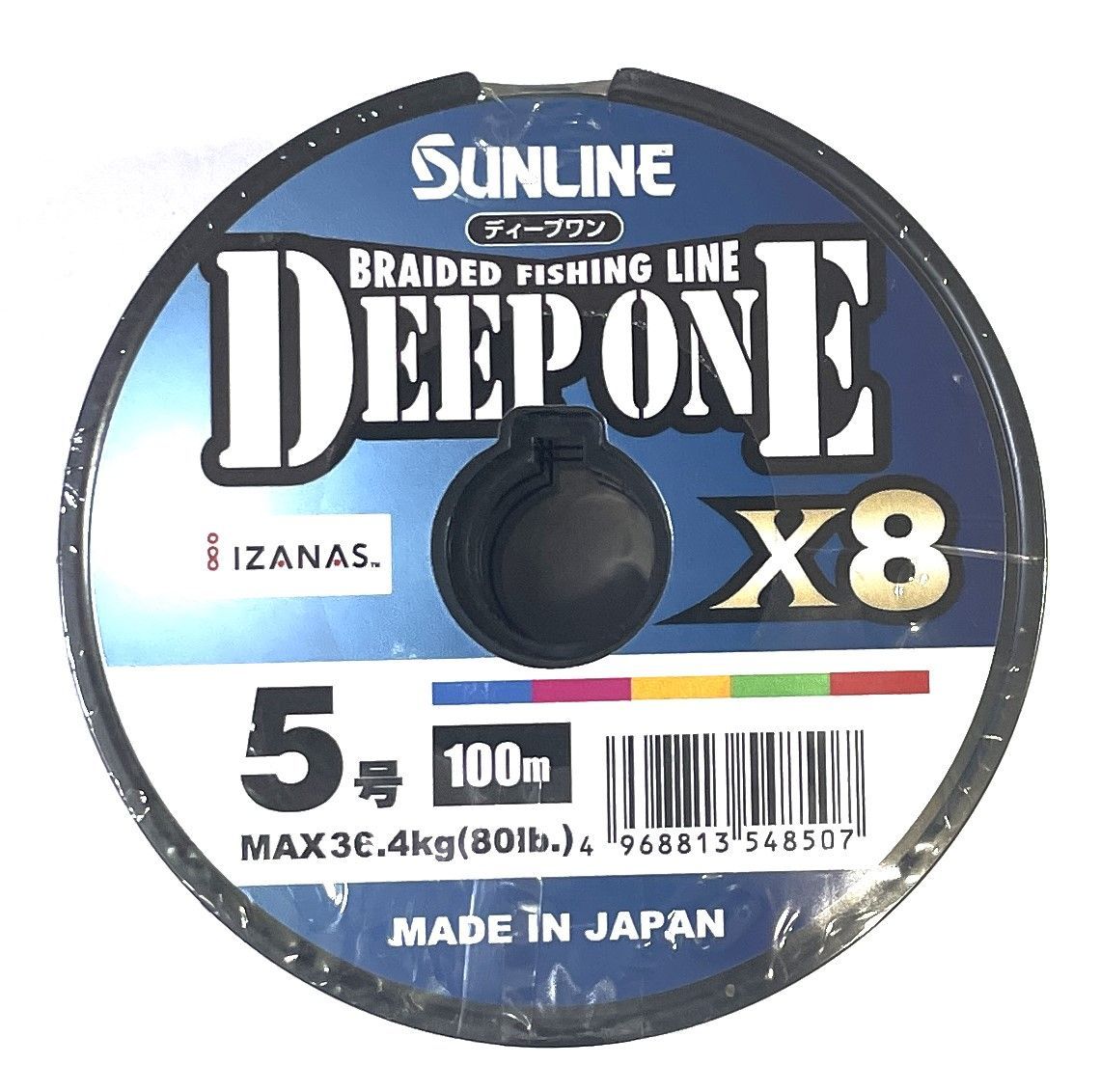 サンライン DEEP ONE 5号 サンライン ディープワン X8 PEライン 400m 5号 8本撚りマルチカラー