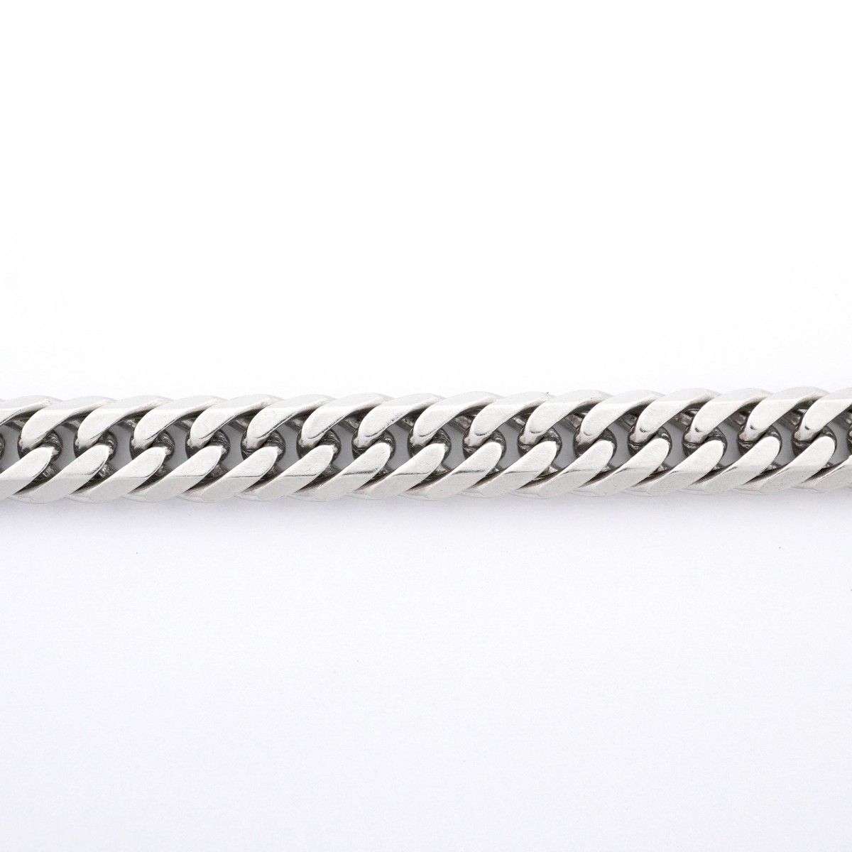 5khm084 喜平 ブレスレット Pt850 プラチナ 6面 ダブル 19.3cm 20.1g キヘイ メンズ レディース ユニセックス