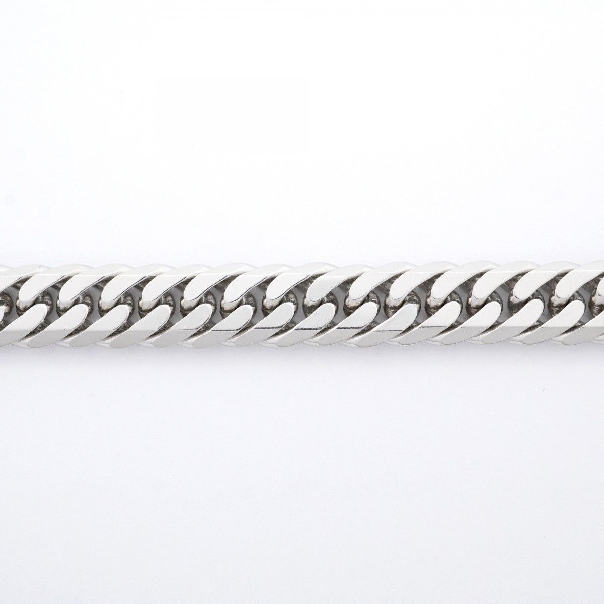 5khm093 喜平 ブレスレット Pt850 プラチナ 6面 ダブル 18.9cm 30.3g キヘイ メンズ レディース ユニセックス