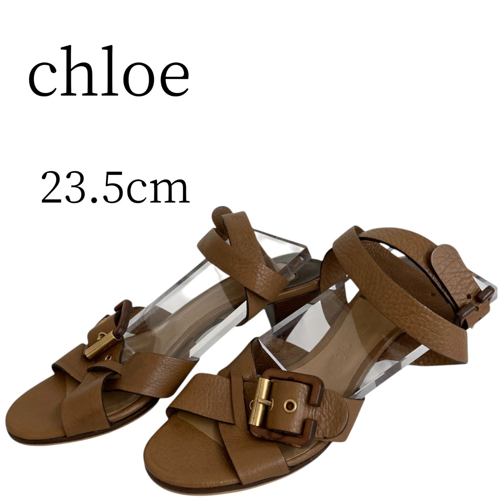 chloe クロエ タン サンダル 23.5cm - メルカリ