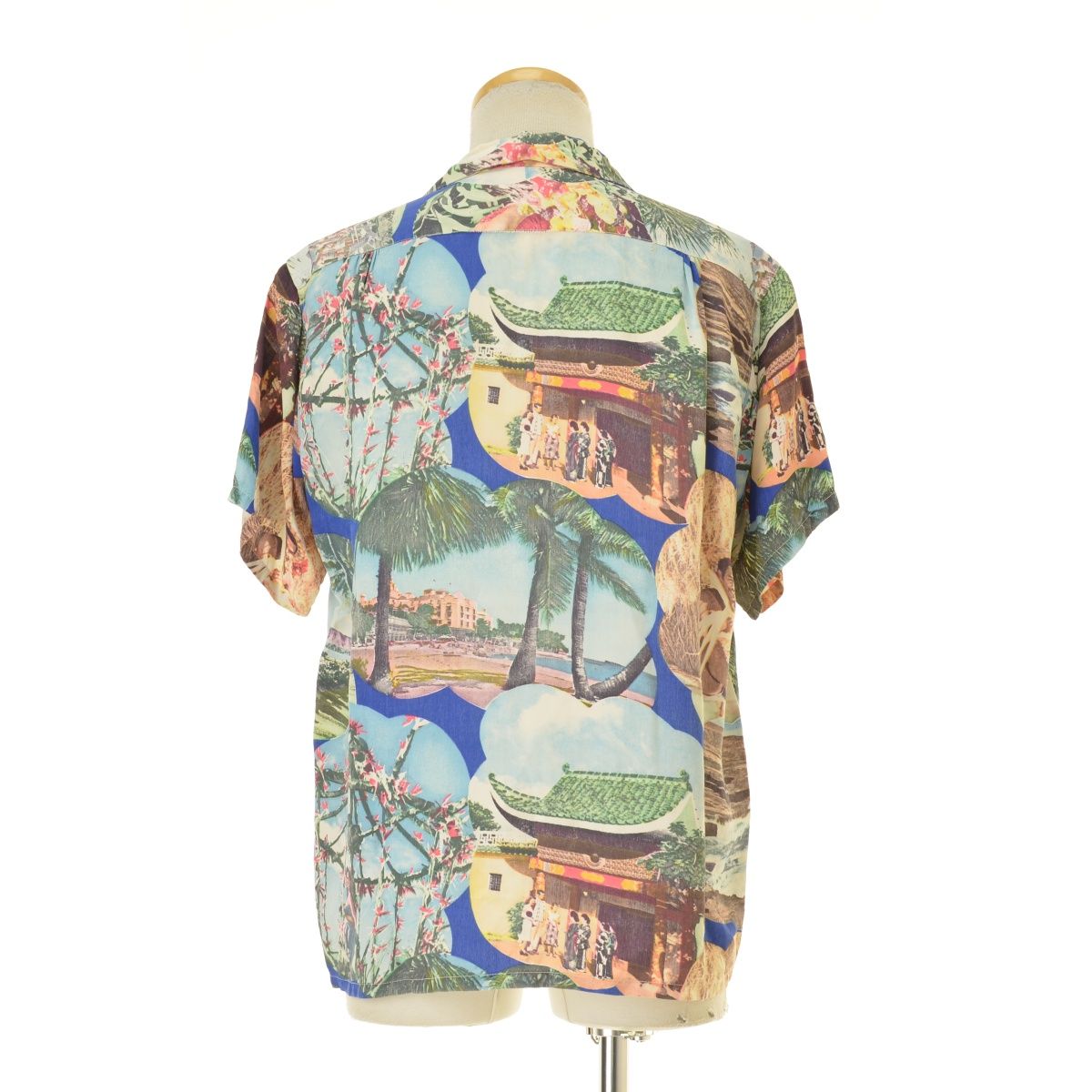 TOWNCRAFT 40s〜50s MAIDEN ピクチャープリント ハイビスカスレディー ハワイアン アロハ半袖シャツ