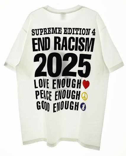 シュプリーム SUPREME × GOODENOUGH 25SS END RACISM TEE WHITE L グッドイナフ エンド レイシズム Tシャツ ホワイト 半袖 ブランド古着ベクトル AA 251101