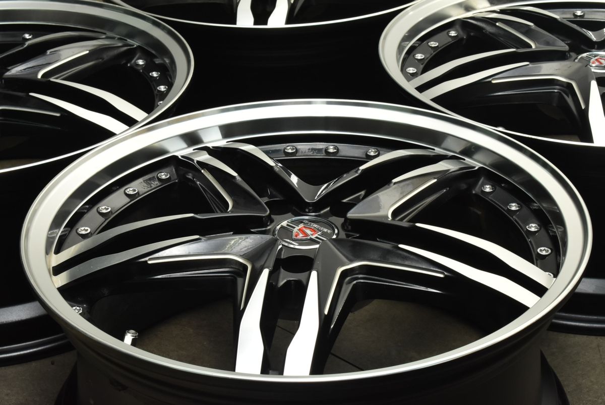 カスタム用に シュタイナー 19 in 8 J 48 PCD 114 3 4本セット ノア ヴォクシー クラウン オデッセイ ステップワゴン スカイライン