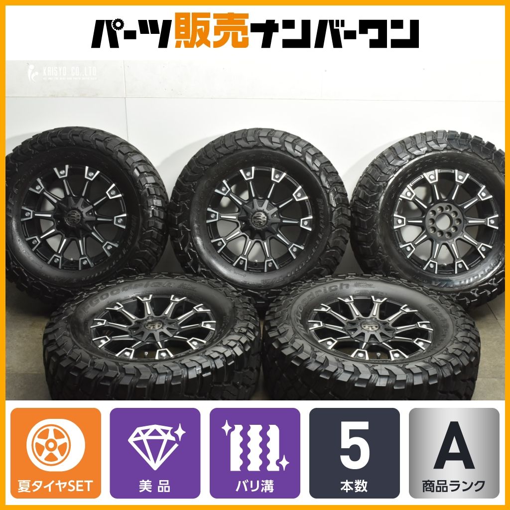 バリ溝 マーテルギア MG モンスター 17 in 7 J 35 PCD 114 3 127 BFGoodrich Mud Terrain T A KM 285 70 R 5本 ジープ ラングラー