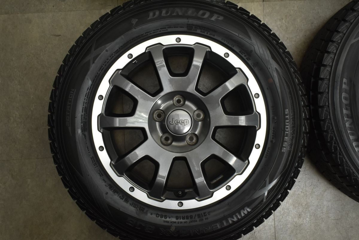  程度良好 JEEP ジープ レネゲード 16 in 6 5 J 35 PCD 110 ダンロップ ウィンターマックスSJ 8 215 65 R 品番 16インチ タイヤ ホイールセット