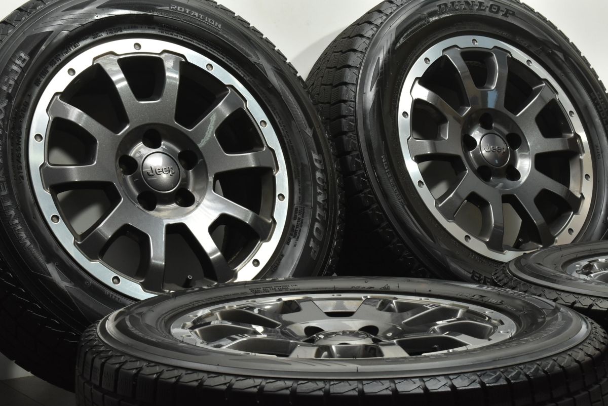 程度良好 JEEP ジープ レネゲード 16 in 6 5 J 35 PCD 110 ダンロップ ウィンターマックスSJ 8 215 65 R 品番
