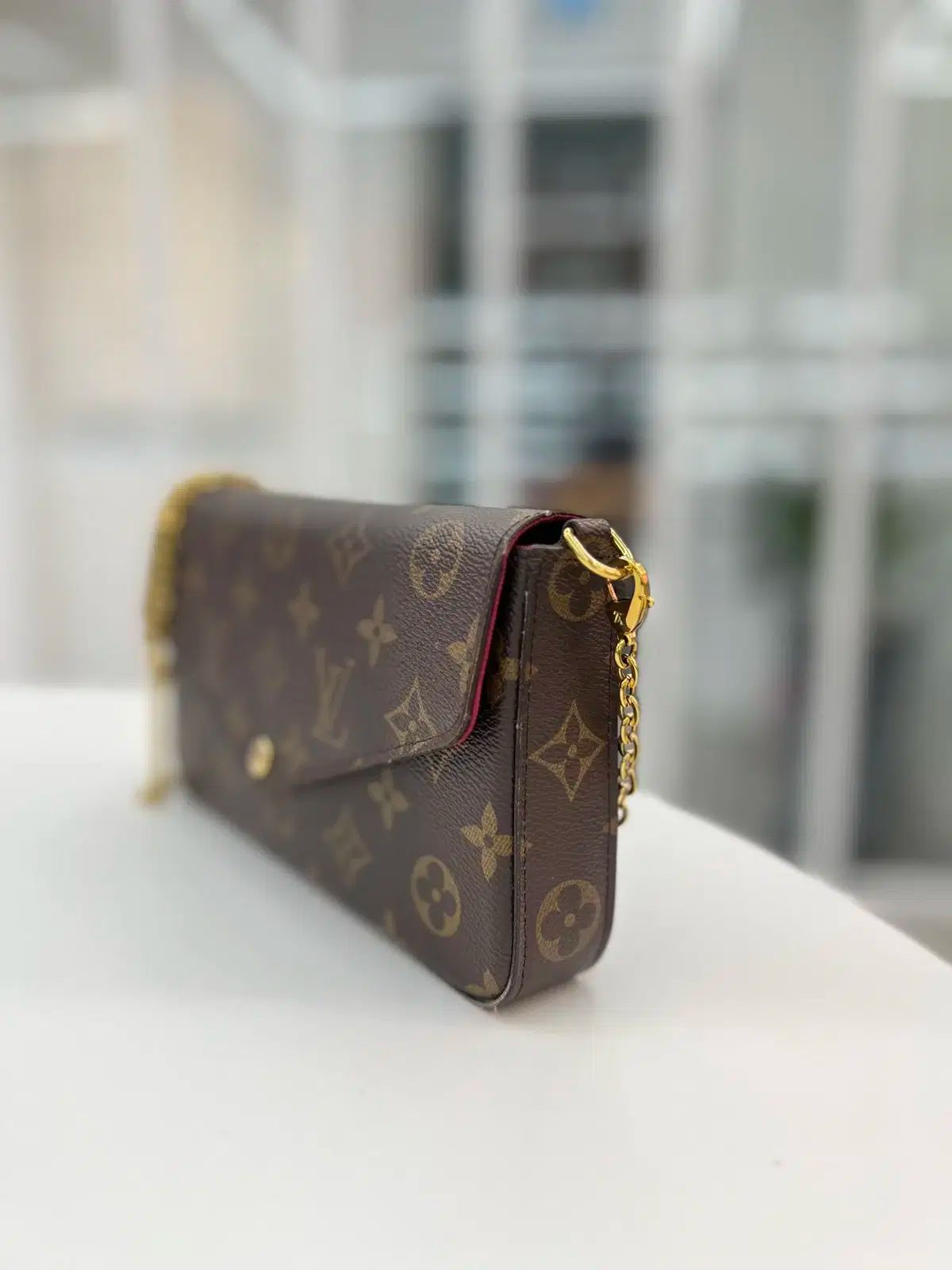 ブランド ルクスオール ウルサン店 Louis Vuitton ルイヴィトン ポシェット フェリシ モノグラム チェーン ショルダーバッグ