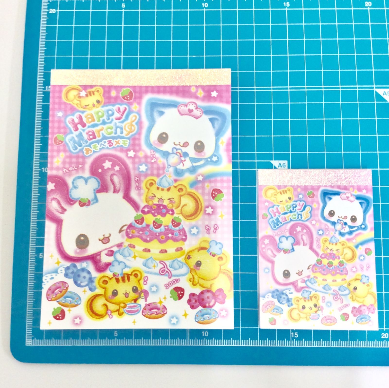 l041【新品・未使用品】ハッピーマーチ メモ帳2種セット あそべるメモ