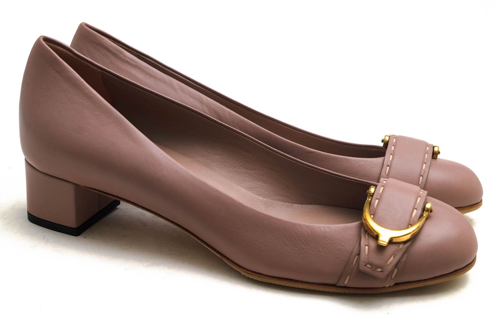 グッチ GUCCI パンプス シューズ 靴 レディース 女性 女性用 レザー 革 本革 ピンク 306168 ローヒール