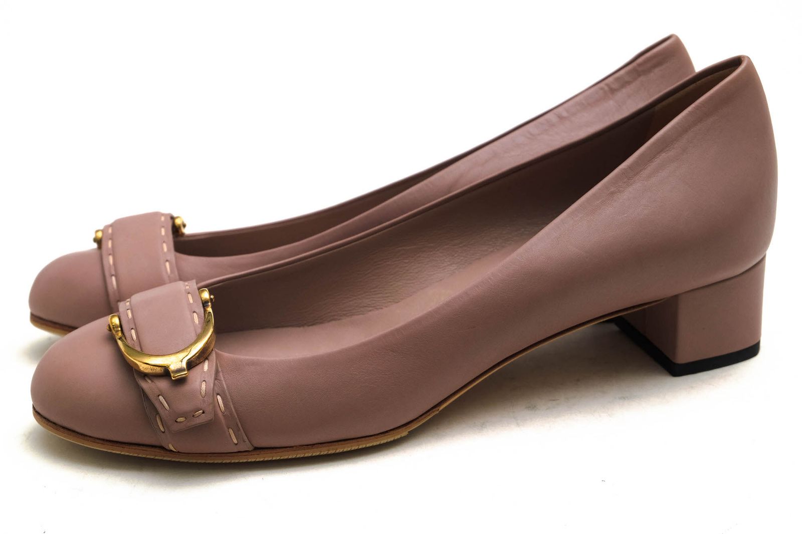 グッチ GUCCI パンプス シューズ 靴 レディース 女性 女性用 レザー 革 本革 ピンク 306168 ローヒール