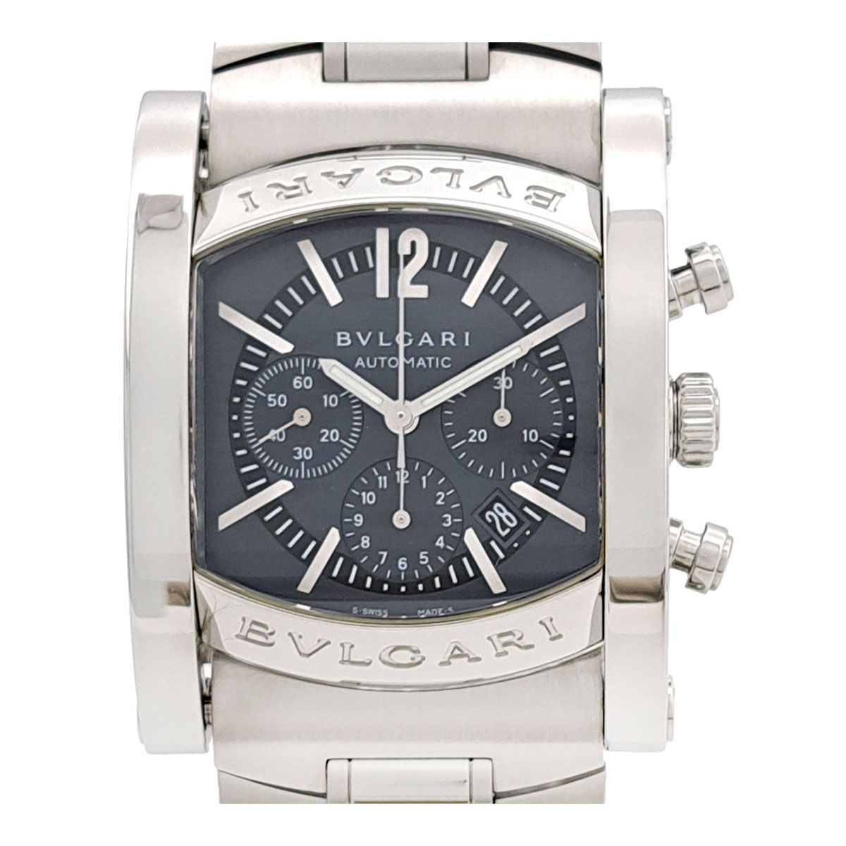 ブルガリ アショーマ クロノグラフ AA44SCH 自動巻き ステンレススティール メンズ BVLGARI 時計