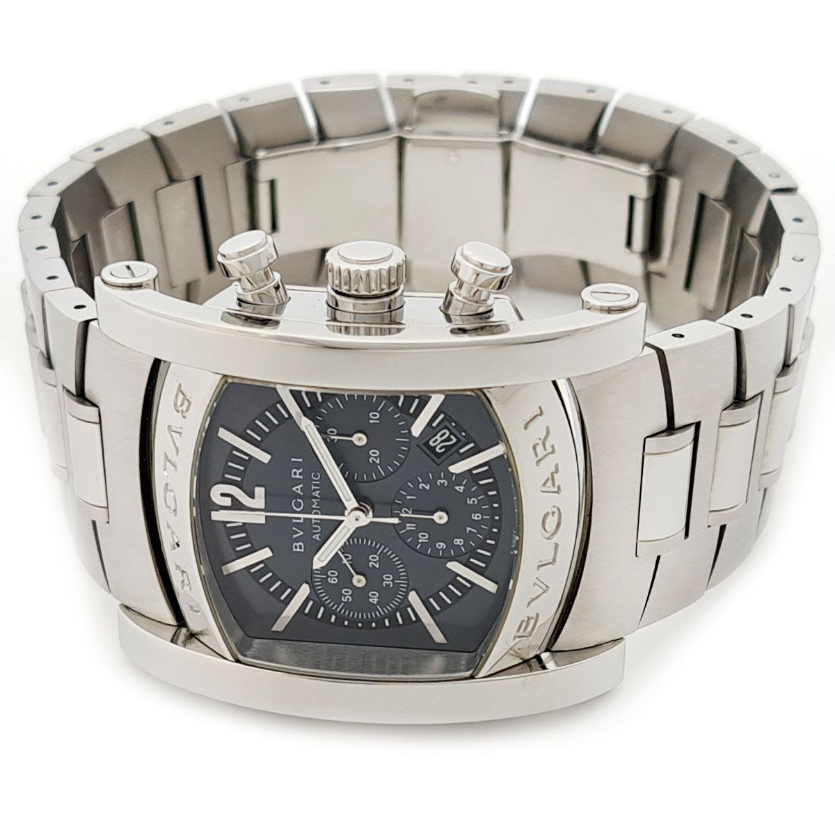 ブルガリ アショーマ クロノグラフ AA 44 SCH 自動巻き ステンレススティール メンズ BVLGARI 時計