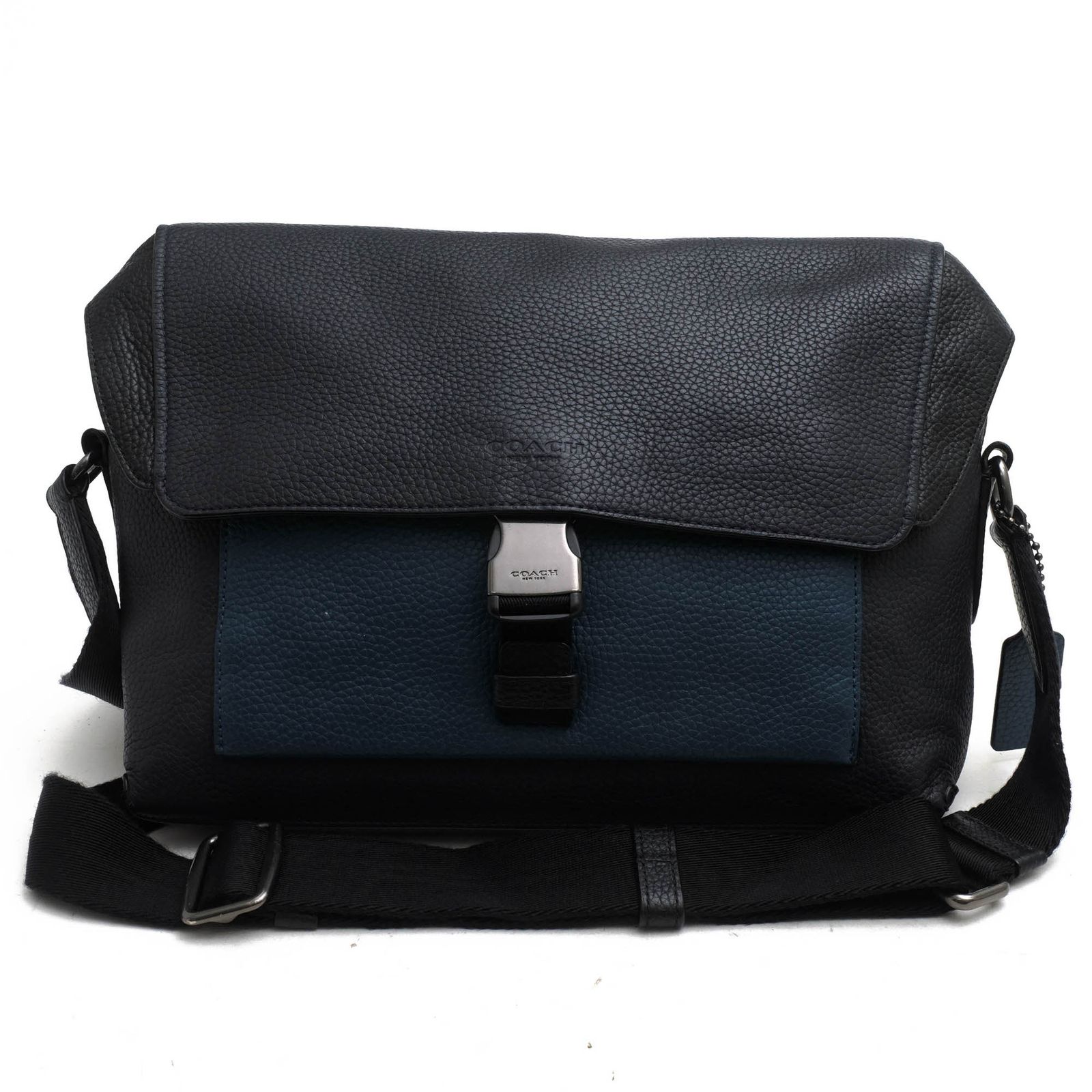 コーチ COACH バッグ ショルダーバッグ 鞄 メンズ 男性 男性用 レザー 革 本革 ネイビー 紺 59422 MANHATTAN BIKE BAG マンハッタンバイク メッセンジャーバッグ シボ革 シュリンクレザー