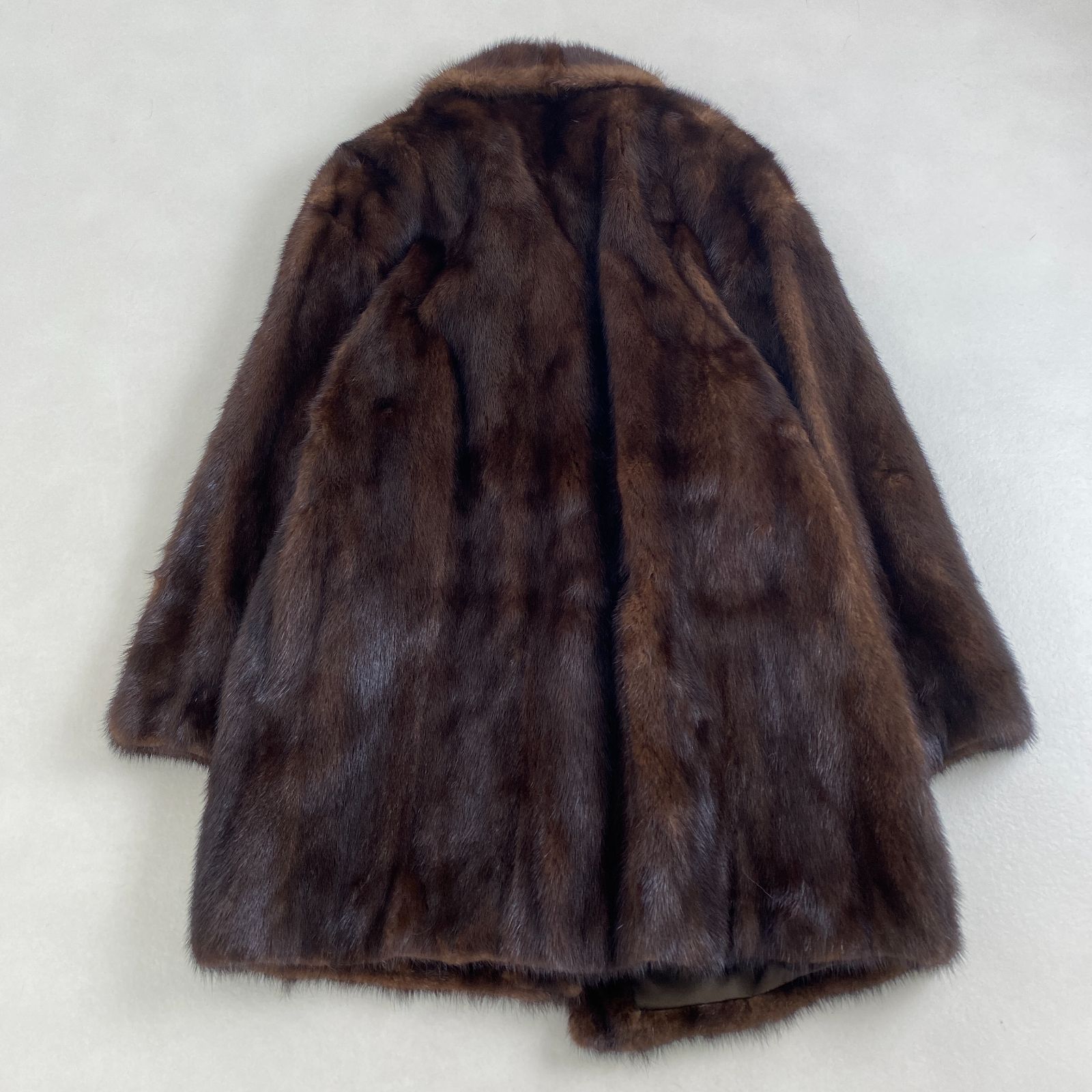 毛皮コート SAGA MINK 上質 ミンク ミドル丈 裏地刺しゅう ブラウン 13