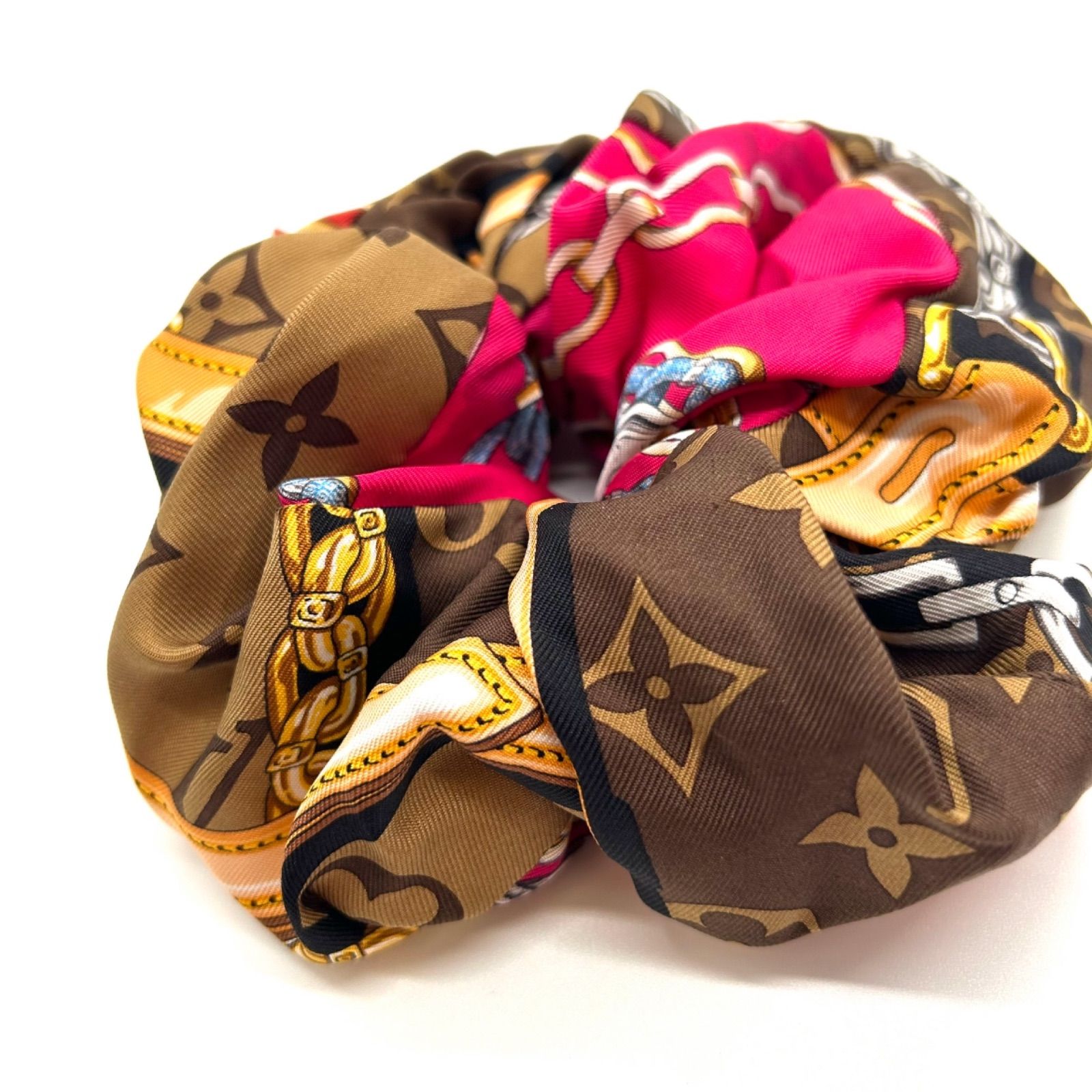 LOUIS VITTON ルイ ヴィトン シュシュ ヘアゴム モノグラム トロシュー M76954 ブラウン ヘア