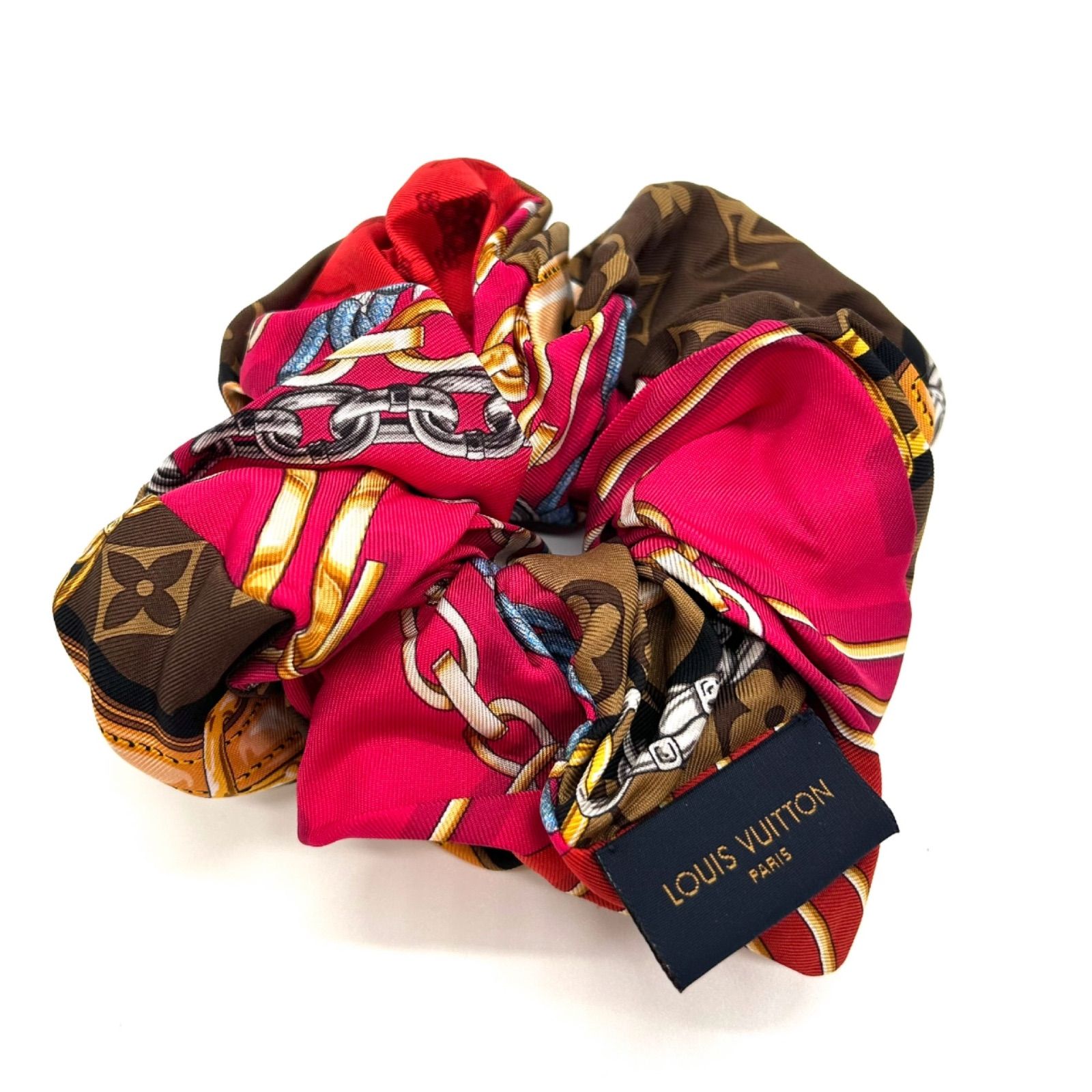 LOUIS VITTON ルイ ヴィトン シュシュ ヘアゴム モノグラム トロシュー M76954 ブラウン ヘア